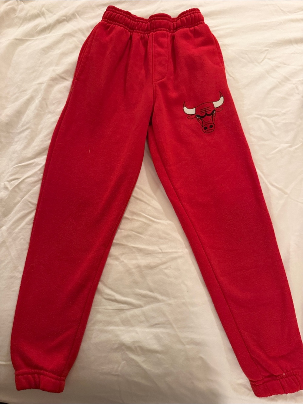 Chicago Bulls Red Kids Fleece Sweatpants